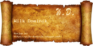 Wilk Dominik névjegykártya